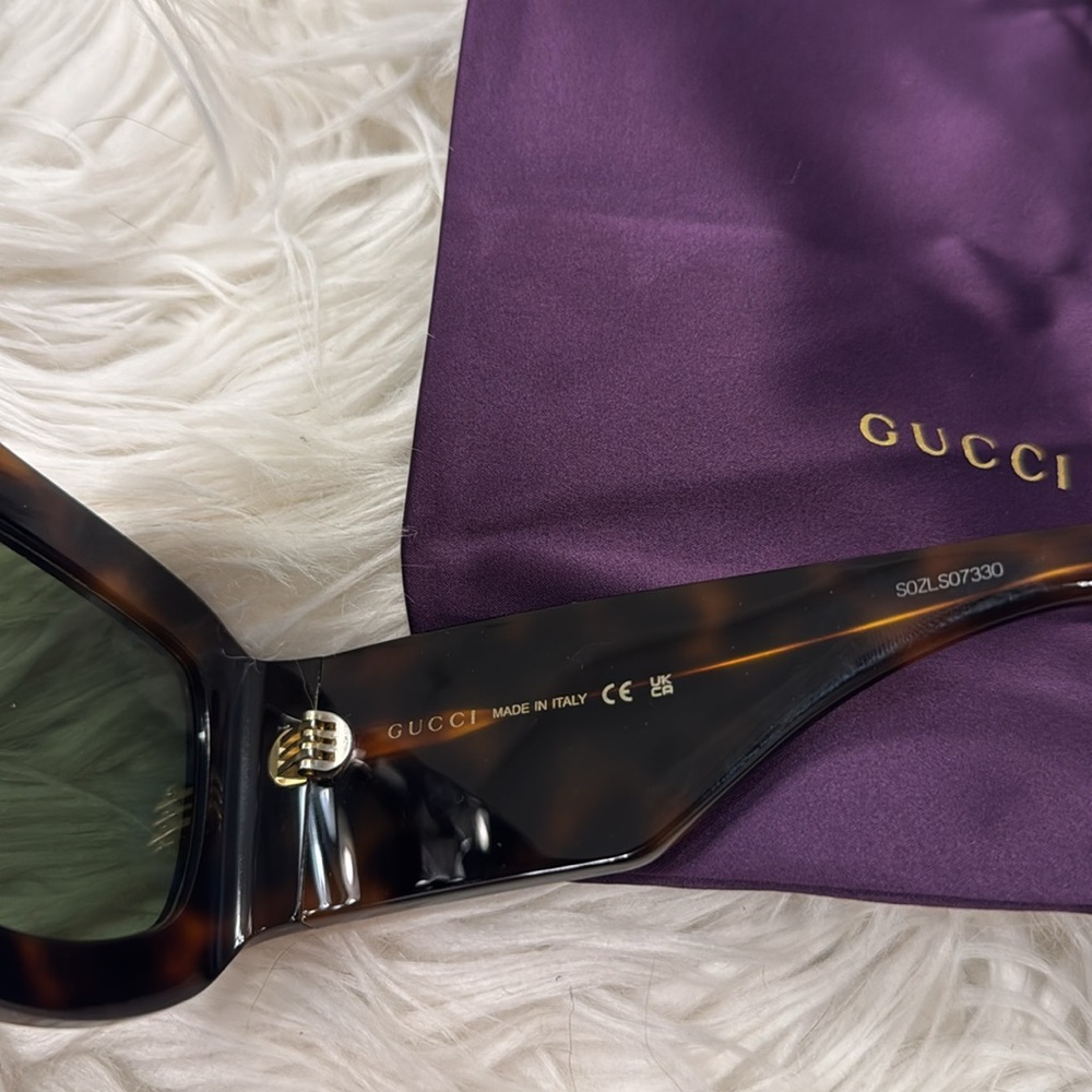 Gucci Brown Patterned Sunglasses - Picture 9 of 11